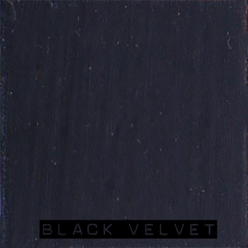 Handgeverfde sample - Zwarte Krijtverf - Vintage Paint - Black Velvet