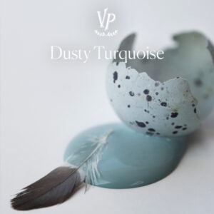 Handgeverfde sample - Blauwe Krijtverf - Vintage Paint - Dusty Turquoise